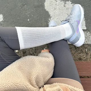 Non-slip knee socks, Pilates and yoga socks, non-slip ribbed