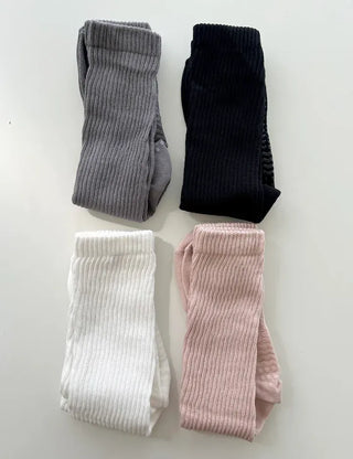 Non-slip knee socks, Pilates and yoga socks, non-slip ribbed