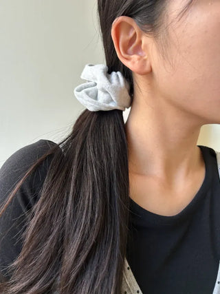 Punching ribbon scrunchie hair tie knit pastel spring