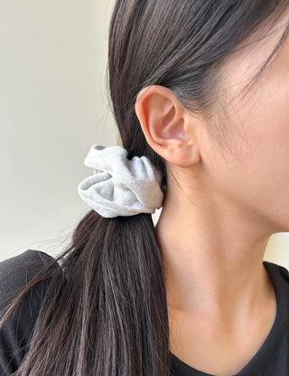 Punching ribbon scrunchie hair tie knit pastel spring