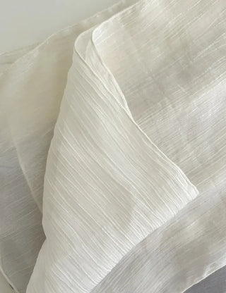 Spring pleated muffler pleated silk scarf see-through lace
