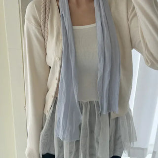 Cotton long muffler spring scarf plain choker