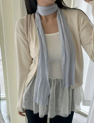 Cotton long muffler spring scarf plain choker