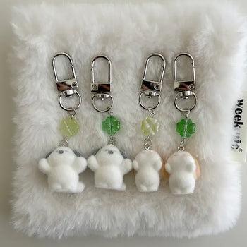 Drop Doll Four-Leaf Clover Keyring Rabbit Keyholder Mini