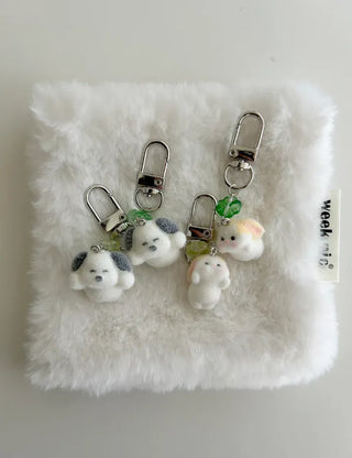 Drop Doll Four-Leaf Clover Keyring Rabbit Keyholder Mini
