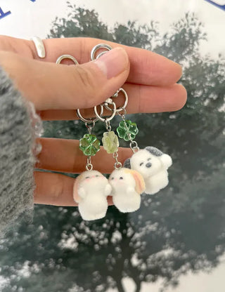 Drop Doll Four-Leaf Clover Keyring Rabbit Keyholder Mini