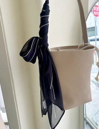 Striped long scarf muffler silk cotton summer