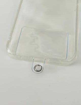 Aurora Heart Bead Keyholder Transparent Phone Strap Keyring