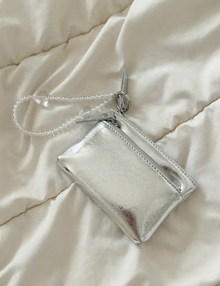 Aurora Heart Bead Keyholder Transparent Phone Strap Keyring