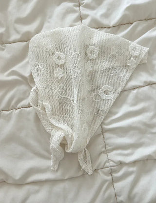 Bandana Hairband Flower Mesh Triangle Spring Kerchief Mary Shop