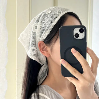 Bandana Hairband Flower Mesh Triangle Spring Kerchief Mary Shop