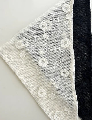Bandana Hairband Flower Mesh Triangle Spring Kerchief Mary Shop