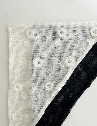 Bandana Hairband Flower Mesh Triangle Spring Kerchief Mary Shop