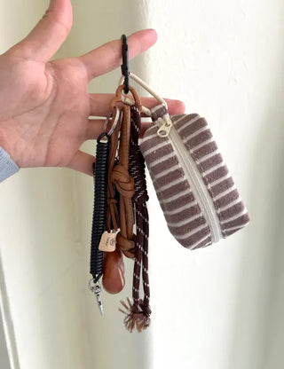 Keyholder Set Pretzel Chocolate Bag Keyring Bag Charm