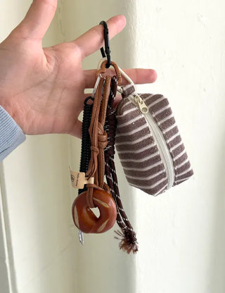 Keyholder Set Pretzel Chocolate Bag Keyring Bag Charm