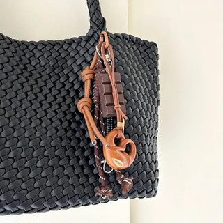 Keyholder Set Pretzel Chocolate Bag Keyring Bag Charm