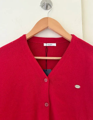 Cotton Spring Cardigan V-neck Knit Basic Merry Shop