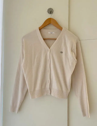 Cotton Spring Cardigan V-neck Knit Basic Merry Shop