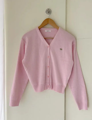 Cotton Spring Cardigan V-neck Knit Basic Merry Shop