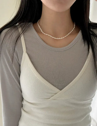 Beaded Wooden Necklace Summer Women's Layered