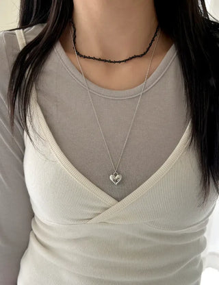 Beaded Wooden Necklace Summer Women's Layered