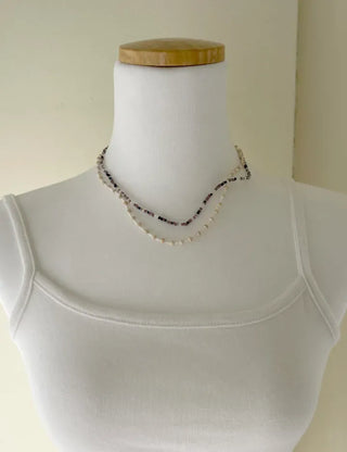 Beaded Wooden Necklace Summer Women's Layered