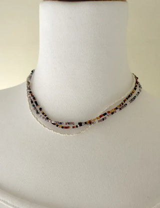 Beaded Wooden Necklace Summer Women's Layered