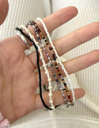 Beaded Wooden Necklace Summer Women's Layered