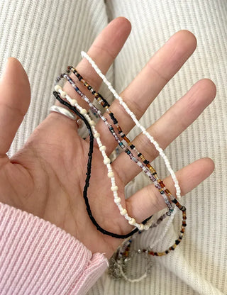 Beaded Wooden Necklace Summer Women's Layered