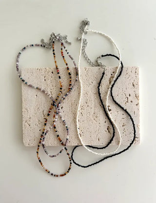Beaded Wooden Necklace Summer Women's Layered