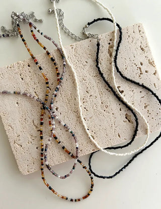 Beaded Wooden Necklace Summer Women's Layered