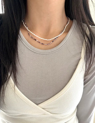 Beaded Wooden Necklace Summer Women's Layered