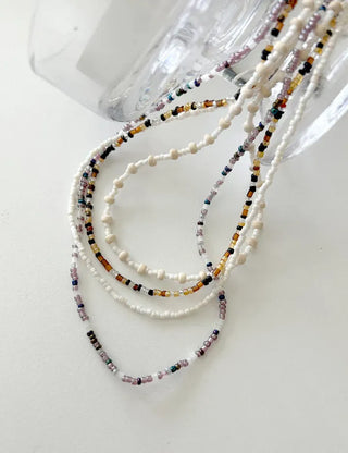 Beaded Wooden Necklace Summer Women's Layered