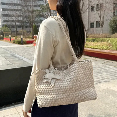 Weaving bag shoulder bag keyring inner bag set Bobusang large bag