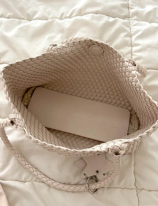 Weaving bag shoulder bag keyring inner bag set Bobusang large bag
