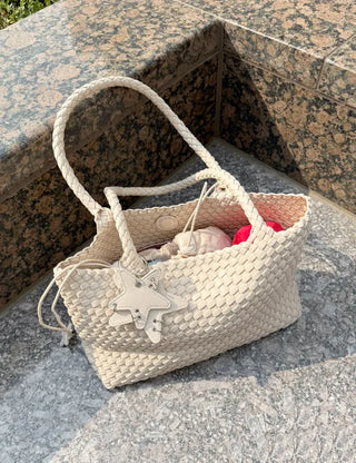 Weaving bag shoulder bag keyring inner bag set Bobusang large bag