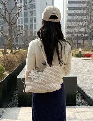 Weaving bag shoulder bag keyring inner bag set Bobusang large bag