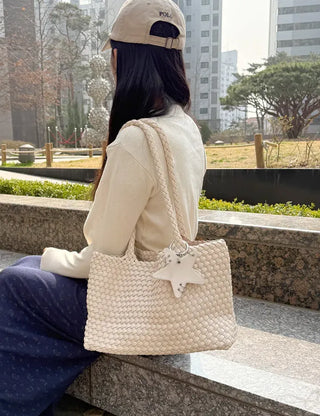 Weaving bag shoulder bag keyring inner bag set Bobusang large bag