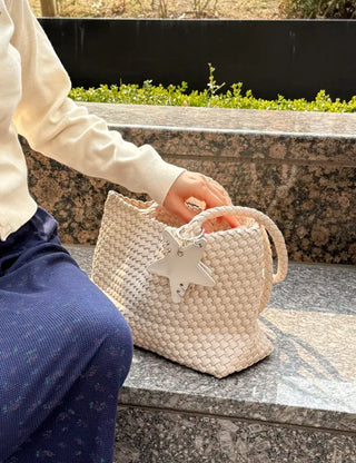 Weaving bag shoulder bag keyring inner bag set Bobusang large bag