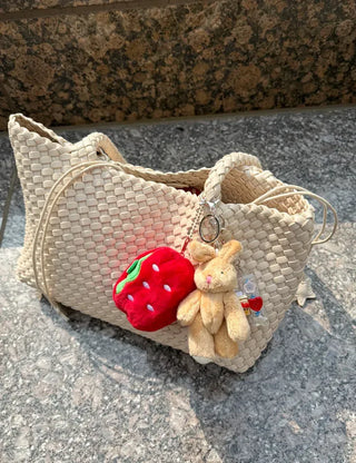 Weaving bag shoulder bag keyring inner bag set Bobusang large bag