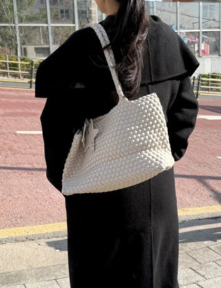 Weaving bag shoulder bag keyring inner bag set Bobusang large bag