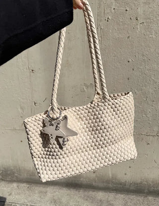 Weaving bag shoulder bag keyring inner bag set Bobusang large bag