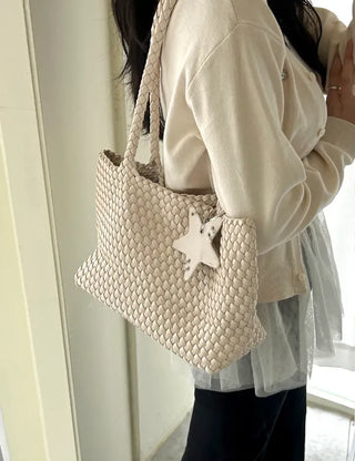 Weaving bag shoulder bag keyring inner bag set Bobusang large bag