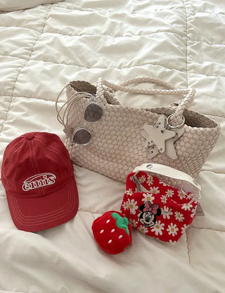 Weaving bag shoulder bag keyring inner bag set Bobusang large bag