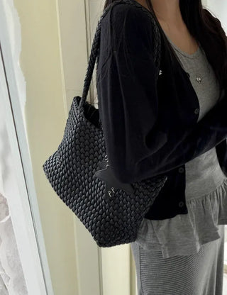 Weaving bag shoulder bag keyring inner bag set Bobusang large bag