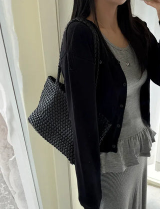 Weaving bag shoulder bag keyring inner bag set Bobusang large bag
