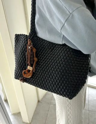 Weaving bag shoulder bag keyring inner bag set Bobusang large bag