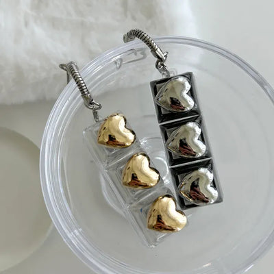 Metal Heart Keycap Keyholder Keyring Bag Charm