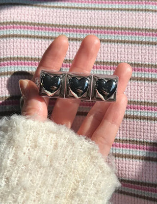 Metal Heart Keycap Keyholder Keyring Bag Charm