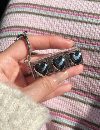 Metal Heart Keycap Keyholder Keyring Bag Charm